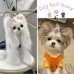 KUDSOW 20 Pcs Small Dog Hair Bows with Rubber Bands Handmade Puppy Hair Bows Cute Grooming Flower Ball Bowknot Top Knot Dog Hair Accessories Hair Ties for Yorkie Maltese Pet KU-HB1-Pink
